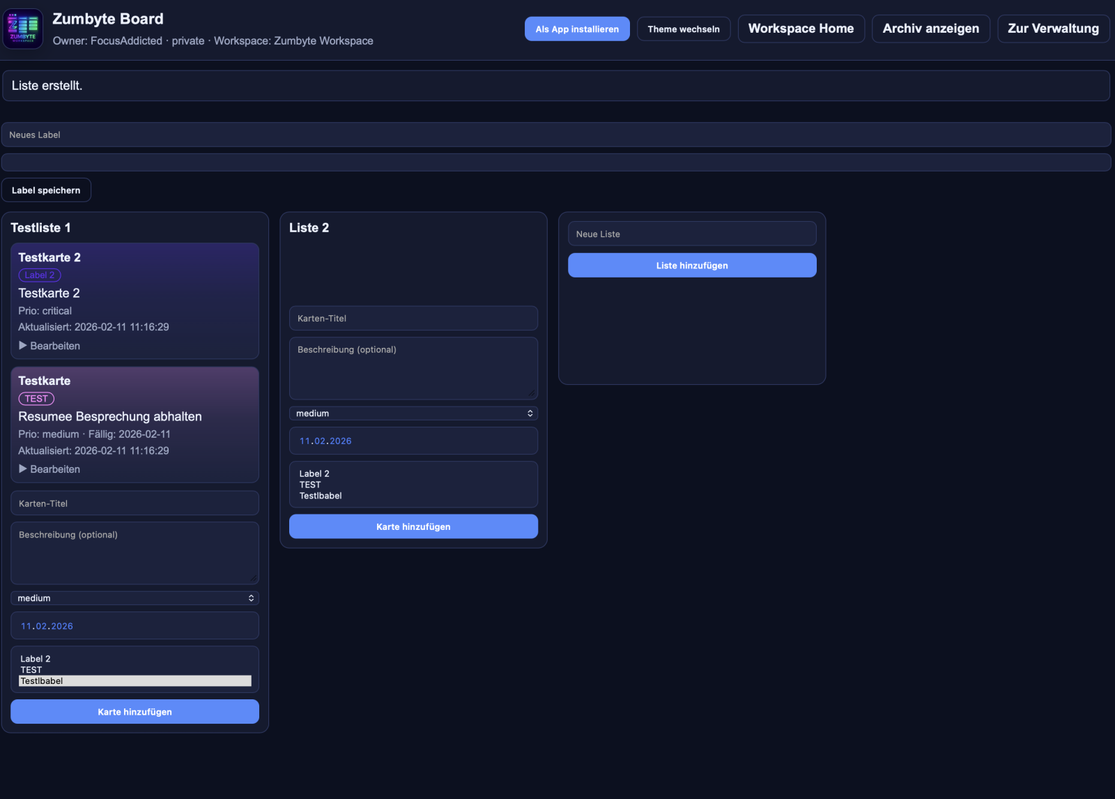 Zumbyte Workspace Screenshot